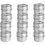 Moligh doll 12pcs/set Clear Lid Magnetic Spice Tin Jar Stainless Steel Spice Sauce Storage Container Jars Kitchen Condiment Holder Houseware