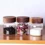 Bouteille de Rangement Cuisine Transparente en Verre de Borosilicate Haute Qualité avec Couvercle en Bois – Organisateur pour Bonbons, Biscuits, Snacks (Diamètre 65mm, Hauteur 55mm, 80mm, 100mm, 120ml, 210ml, 260ml) Bouteille de Rangement Cuisine Transparente en Verre de Borosilicate Haute Qualité avec Couvercle en Bois – Organisateur pour Bonbons, Biscuits, Snacks (Diamètre 65mm, Hauteur 55mm, 80mm, 100mm, 120ml, 210ml, 260ml)