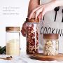 Glass Storage Jar Airtight Grain Cereal Storage Containers Storage Tank with Airtight Bamboo Lid for Tea, Coffee, Honey,Candy,etc (Size : 335ml)