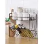 Étagère Multifonction 2 Étages, Noir – Organisateur de Cuisine, Salle de Bain, pour Épices, Bouteilles et Pots. Étagère Multifonction 2 Étages, Noir – Organisateur de Cuisine, Salle de Bain, pour Épices, Bouteilles et Pots.