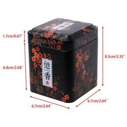 Milue 50g Mini Metal Tea Caddy Sugar Candy Coins Holder Container Jar Tin Souvenir (Black)