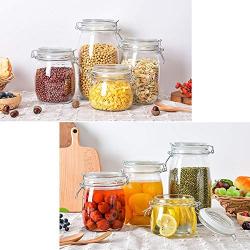 Glass Sealed Jars, Moisture-Proof Kitchen Food Containers, Storage Of Spices/Flower Tea/Oatmeal/Cereals