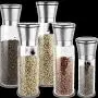 Moulin à Poivre JUSTDOLIFE Sali Stockage Multi-Usage Verre Doseur Manuel pour Poivre et Sel Moulin à Poivre JUSTDOLIFE Sali Stockage Multi-Usage Verre Doseur Manuel pour Poivre et Sel