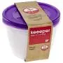 keeeper Food Box Fredo Fresh 2, 3L Round 3 Pieces in Purple, 3-Piece