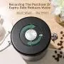 Veken Coffee Canister, Airtight Stainless Steel Kitchen Food Storage Container with Date Tracker and Scoop for Beans, Grounds, Tea, Flour, Cereal, Sugar, 22OZ, Gray