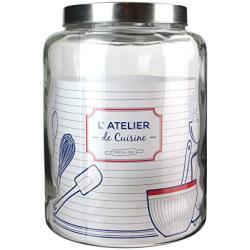 Totally Addict kp5407 XXL 12L Clear Glass Jar 23x23x32, 50 cm