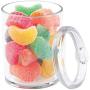 MetroDecor mDesign Kitchen Storage Jar for Treats, Cookies, Candy, Chocolate - Set of 2, Clear