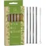 Stylo réutilisable en acier inoxydable 6'' (15cm) plus sûr pour enfants, café, bar, verres à cocktails, pots Half Pint, écologique, lot de 4 avec brosse et embouts en silicone Stylo réutilisable en acier inoxydable 6'' (15cm) plus sûr pour enfants, café, bar, verres à cocktails, pots Half Pint, écologique, lot de 4 avec brosse et embouts en silicone