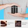Coffee Canister-1.5L 304 Stainless Steel Airtight Coffee Beans Container Storage Canister Can Black