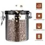 KINCREA Coffee Canister, Airtight Coffee Container with Scoop, CO2 Vent Valve and Date Tracker Wheel,Large Stainless Steel Container Keep Beans and Ground Coffee Fresh Longer KINCREA Coffee Canister, Airtight Coffee Container with Scoop, CO2 Vent Valve and Date Tracker Wheel,Large Stainless Steel Container Keep Beans and Ground Coffee Fresh Longer