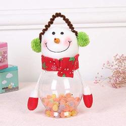 Topdo 3 Styles Christmas Candy Packing Box Iron Rectangle Candy Box Christmas Eve Box Xmas Party Bags Gift Party Favor Goody Boxes-Snowman Style