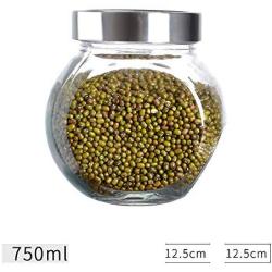 Tree House Glass Storage jar with lid, Sealed jar Durable and Clear Herbs Pot-F 750mlx4