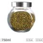 Tree House Glass Storage jar with lid, Sealed jar Durable and Clear Herbs Pot-F 750mlx4