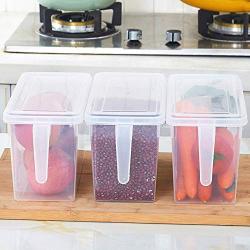 LoCbaT- 1 Pcs Refrigerator Storage Box Transparent Container Organizer Sealed Food Fruits - Jars Boxes Bottles Jars Boxes Shock Trooper Storing Shelves Refrigerator Rectangular Stora