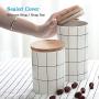 Food Storage Containers with Lids Airtight Bpa Free Large, Ceramic Pottery Cereal Containers Canister Cookie Jar for Kitchen Pantry Organization Candy Bulk, 700mL/900mL (Size : 700mL)