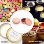 Mimi Pack 24 Pack Tins 2 oz Shallow Round Tins with Solid Slip Lids Empty Tin Containers Cosmetics Tins Party Favors Tins and Food Storage Containers (Rose Gold)