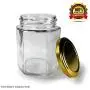 Hexagon Jars Gold Lid (30pcs 6.0 oz) Hexagon Glass Jars with 30pcs Gold Plastisol Lined Lids for Jam Honey Jelly Wedding Favors Baby Shower Favors Baby Food DIY Magnetic Spice Jars Crafts Canning Jar