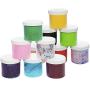 SCS Direct Slime Storage Jars 6oz (12 Pack) - Maddie Raes Clear Containers for All Your Glue Putty Making