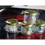 TOPWEL 3pcs 25ml Mini Clear Glass Storage Jar Airtight Canister
