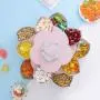 ZOOARTS Magic Enjoy Life-Bloom Snack Box-Best Biscuit Tins Jars (Pink) ZOOARTS Magic Enjoy Life-Bloom Snack Box-Best Biscuit Tins Jars (Pink)