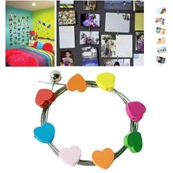 JUSTDOLIFE Hanging Photo Display Creative Magnetic Metal String Hanging Picture Display