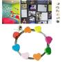 JUSTDOLIFE Hanging Photo Display Creative Magnetic Metal String Hanging Picture Display