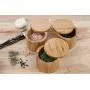 Lilys Home Round Bamboo Jar, Salt and Spices Storage Containers, Small 6oz Salt Box With Magnetic Lock. Set of 3 Wood Boxes Lilys Home Round Bamboo Jar, Salt and Spices Storage Containers, Small 6oz Salt Box With Magnetic Lock. Set of 3 Wood Boxes