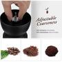 Homejuan Manual Coffee Grinder with Storage Jar Soft Brush Conical Ceramic Burr Quiet and Portable for Aeropress Drip Coffee Espresso French Press