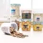zbtrade Plastic Canister Clear Kitchen Storage Jar Bottle with Clip Top for Snack Tea Coffee 800ml