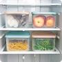 Kitchen storage box, plastic transparent refrigerator storage box, food storage box