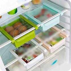 Refrigerator Storage Jar Fresh Spacer Layer Multi Purpose Storage Rack Creative Kitchen Supplies Twitch Type Food Storage Drawer,Pink