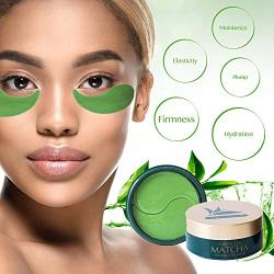 Green Tea Matcha Firming Eye Mask, 30 Pairs Collagen Patches For Fine Lines, Wrinkles, Under Eye Bags & Puffy Eyes Treatment, Face Anti-Aging Gel Pads, Facial Dark Circles & Tired, Saggy Skin Care