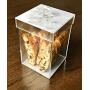 Acrylic Beautiful Jar Container - Acrylic Cookie Jar - MARBLE DESIGN LUCITE - Use as a Cookie Jar, Storage Container for ANYTHING - Make a Perfecft Gift For ANYONE