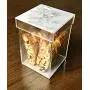 Acrylbuchttopf – Acrylbuchttopfdesign – MARBLE-Design LUCITE – Ideal für Kekse, zur Aufbewahrung von DINGS – Perfektes Geschenk für jeden!