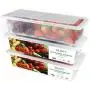 Food Storage Containers, 3 x 1.5L Fridge Organizer Case with Removable Drain Plate, Tray to Keep Fruits, Vegetables, Meat, Fish etc. Out of The Drippings Food Storage Containers, 3 x 1.5L Fridge Organizer Case with Removable Drain Plate, Tray to Keep Fruits, Vegetables, Meat, Fish etc. Out of The Drippings