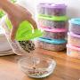 Kitchen Food Storage Jar Airtight Food Storage 4 Pack Plastic Fridge Microwav Food Storage Box Container Set with Lids 2 Divided Boxes Good Tightness, Moistureproof and Preservation Store Dried Food,
