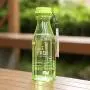 OUNONA 550ml Portable BPA Free Transparent Leakproof Plastic Water Bottle for Yoga Running Outdoor Sports (Green)