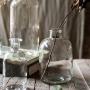 Fine Mouth Glass Storage Bottle Minimalist Scandinavian Vogue Transparent Desk Storage Jar Organizer Flower Container Decor,15 Cm