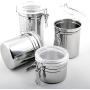 VEECOME Stainless Steel Sealed Canister Jar Coffee Sugar Tea Food Storage Container Durable Kitchen Tools