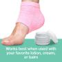 ZenToes Moisturizing Heel Socks 2 Pairs Gel Lined Toeless Spa Socks to Heal and Treat Dry, Cracked Heels While You Sleep (Regular, Fuzzy Pink)