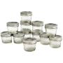 Glass Jelly Jars with Lids and Bands, 4-Ounce