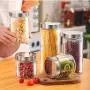 6er Set Transparent Glasbehälter Küchen-Aufbewahrung Versiegelter Behälter für Tee, Cerealien, Snacks Kleine Behälter
