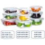 Bayco Glass Storage Containers with Lids, 9 Sets Glass Meal Prep Containers Airtight, Glass Food Storage Containers, Glass Containers for Food Storage with Lids - BPA-Free & FDA Approved & Leak Proof