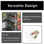 Smart Design Premium 3-Fächiger Doseorganizer mit verstellbaren Regalen - Stahl Metallrahmen - Für Konserven, Gläser, Kochzutaten – Küche (14,5 x 10,25 Zoll) [Weiß]