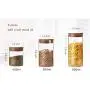 Newerlives Air Tight Storage Jar, Glass Storage Tank with a Natural Bamboo Lid, 450 ML, 650 ML, 950 ML (Cork, 450ML) Newerlives Air Tight Storage Jar, Glass Storage Tank with a Natural Bamboo Lid, 450 ML, 650 ML, 950 ML (Cork, 450ML)