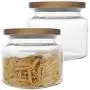 Anchor Hocking (2 Pack) 48oz Glass Jars Kitchen Canister With Wood Lids Food Storage Container Set Anchor Hocking (2 Pack) 48oz Glass Jars Kitchen Canister With Wood Lids Food Storage Container Set