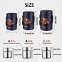 HUINING Food Flask Insulated 304 Stainless Steel Food Jar with Folding Spoon Storage Bag and Sponge Brush Multi-Purpose for Food,2.3L