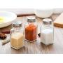 Daycount 3-Pack Transparent Spice Jar Seasoning Jar Kitchen Condiment Box Glass Seal Seasoning Box Storage Box Cruet Salt Pepper Bottle for Kitchen, BBQ