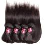 Unice Hair 8a Malaysian Straight Hair 4 Bundles Virgin Unprocessed Human Hair Wefts Hair Extensions Deal with Mixed Lengths 100% Human Hair Extensions (14 16 18 20, Natural Black)