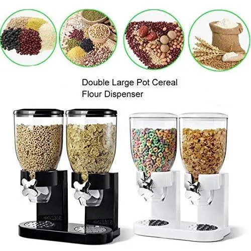 | Storage Bottles & Jars | Double Cup Dry Food Cereal Nuts Dispenser Airtight Kitchen Storage Container Household Kitchen Machine Food Storge Bottles | by HUDITOOLS | 1 PCs